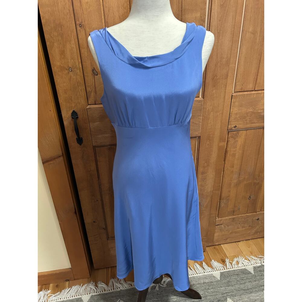 Bridgerton Formal 100% Silk Formal Dress Regency Wedding Guest Size 10 Black Tie